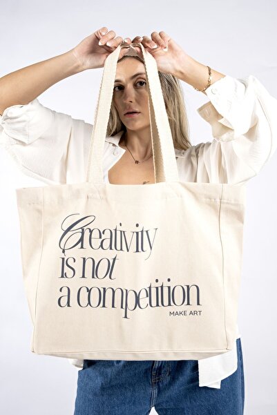 The Lycos "creativity" Canvas Tote Omuz Ve Plaj Çantası