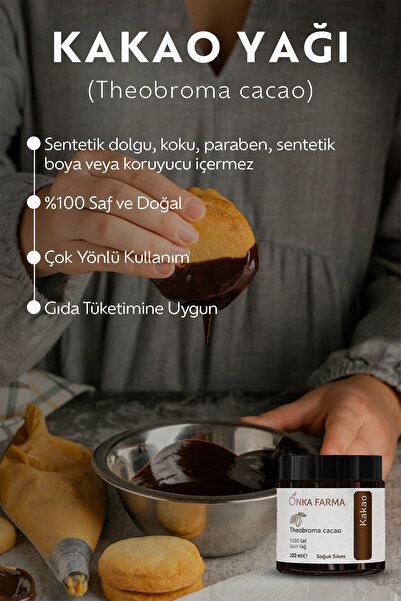 OnkaFarma Onka Farma Bronzlaştırıcı Kakao Yağı - Soğuk Sıkım %100 Saf Doğal Kakao Yağı Spf - 100 ml