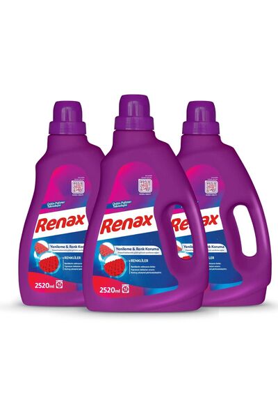RENAX Sıvı Çamaşır Deterjanı Renkliler 2520 ml - 3 Lü Paket