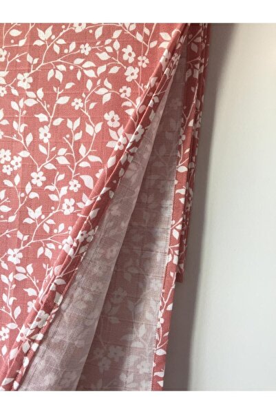 runbaby 100x120cm Oeko-tex Certified Baby Muslin Blanket - Pink Flower Design