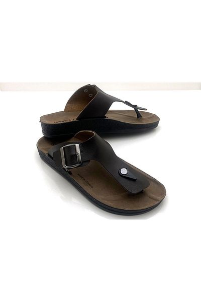 GOFLEX Men's Casual Slippers - Brown Flip Flops