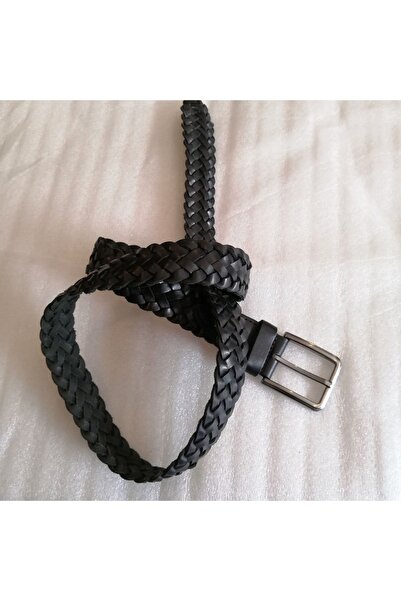 Butik Tülin حزام بوريت واحد من جلد البقر الأصلي للجنسين باللون الأسود بأربعة ...
