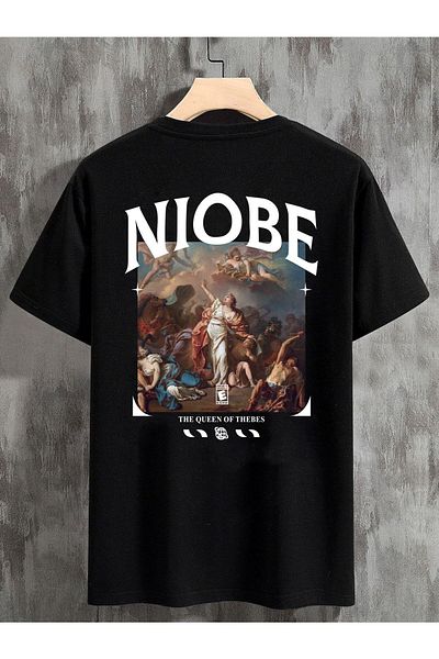 DEEPSENCE Ανδρικό Oversize Μαύρο T-shirt Nıobe Back Print