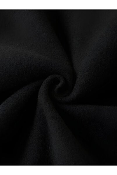 Jooy Company Černá 2vláknová sezónní fleecová bunda s kapucí na zip