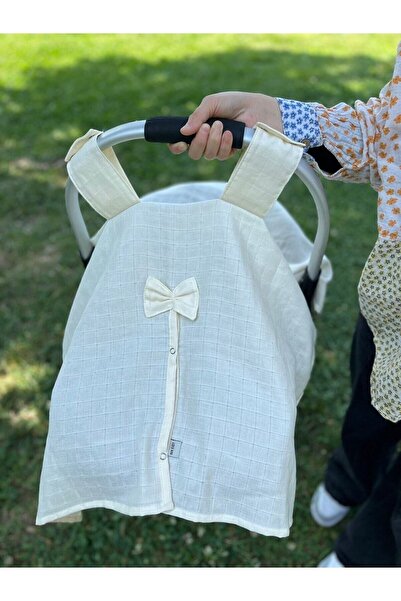 runbaby غطاء عربة الأطفال من قماش الموسلين Run Baby (EKRU) 75x100 سم