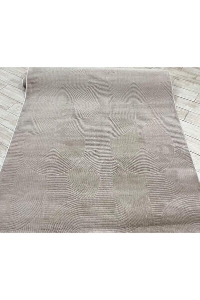 Merinos Rölyef Joy Bej Kaymaz Taban Kesme Halı Yolluk