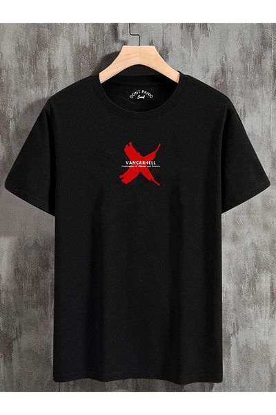 DEEPSENCE ROBAR Unisex Oversize Μαύρο T-shirt - Εκτύπωση στην πλάτη