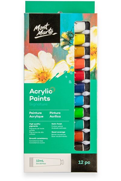 Mont Marte MM Akrilik Boya Seti 12 Parça x 12 ml