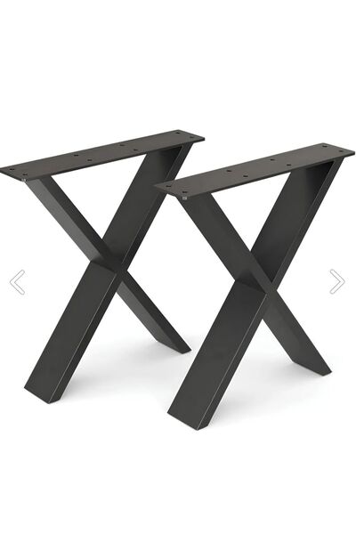 Genel Markalar Metal Bank-sehpa-orta Sehpa Ayağı MODEL X 2 Adet Ayak 42 Cm Mo...