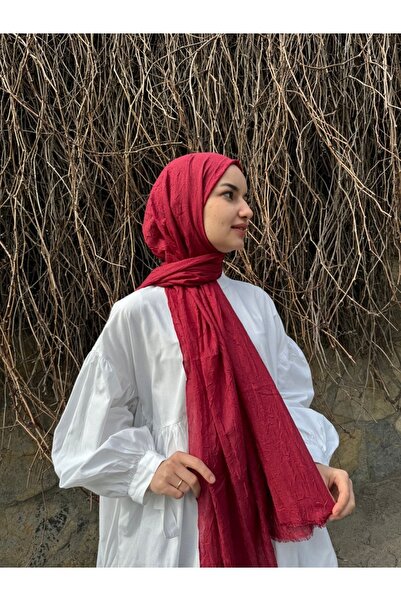 shalby Hijab Cherry - Bambu Crash Shawl