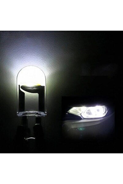 Teknotik Cam T10 LED Ampül Yeni Nesil 12V 5W Beyaz Renk 2 Adet