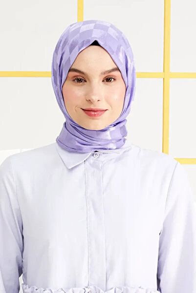 Madame Polo Mai Derya Ipeksi Jakar Italyan Şal Dama Desen - Violet