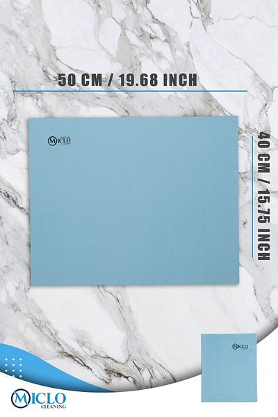 MICLO CLEANING 1 Piece - 40x50cm Microfiber Lacoste Pattern | Magic Glass Mirror Cloth