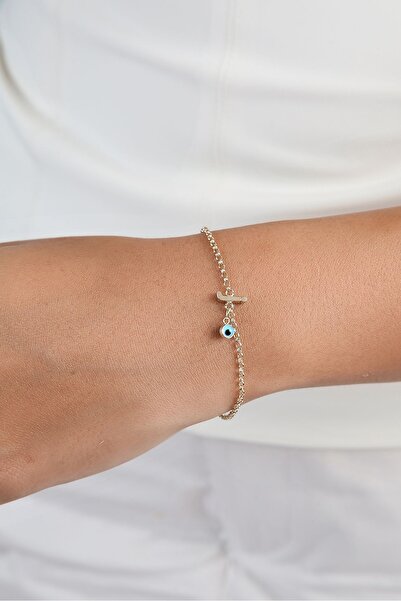 Altınkesesi 14 Ayar Altın Göz Sallantılı Harf Bileklik(J)