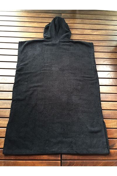 Sole Rosa Πετσέτα Surf Poncho Μαύρη πετσέτα παραλίας