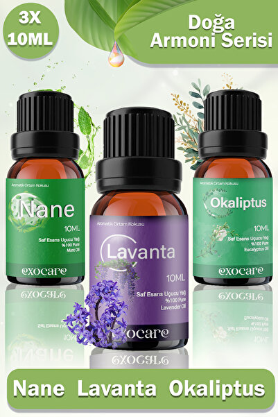 exocare Lavanta, Nane, Okaliptus Esansiyel Buhurdanlık Difüzör Yağı,oda banyo...