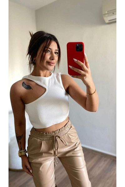 Bloom Boutique Δερμάτινο παντελόνι από καουτσούκ Sardon