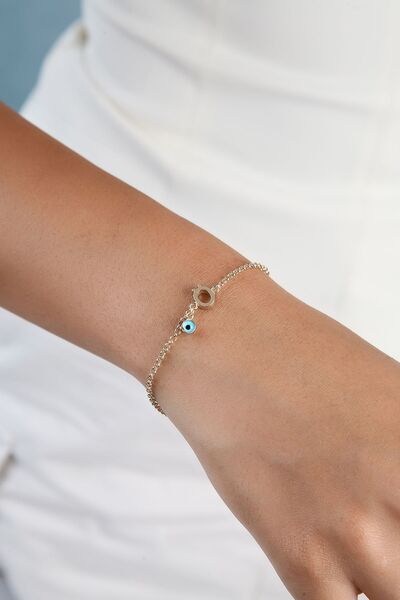 Altınkesesi 14 Ayar Altın Göz Sallantılı Harf Bileklik(Ö)