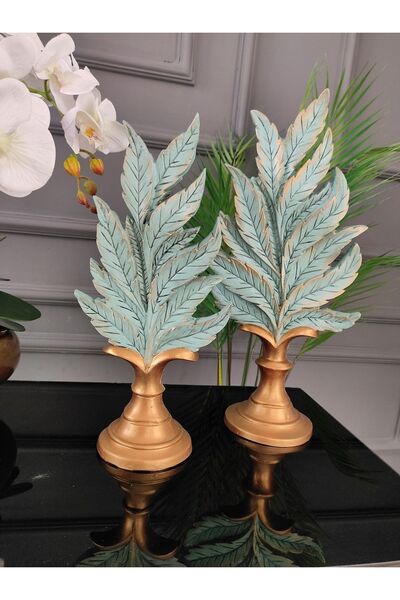 SZN DEKOR 2'li Yaprak, Konsol Üstü Dekoratif Obje, Yeni Yıl Hediyesi