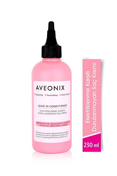 AVEONIX Elektriklenme Karşıtı Durulanmayan Saç Kremi 230 ml
