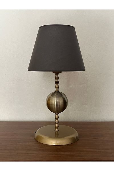 asellus Stylish Metal Globe Detailed Lampshade - Decorative Table Lamp for Living Spaces, Bedroom and Office