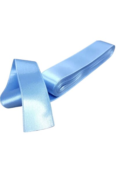serap çiçekçilik 5 Metre 2,5 cm Bebe Mavi Saten Kurdele