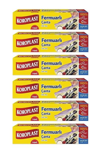 Koroplast Zipper Bag Small Size 12 Pieces 16 x 14 Cm x 6 Packs