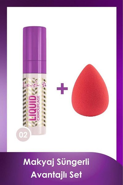 Lovely Camouflage Liquid Concealer No:2+Makeup Sponge
