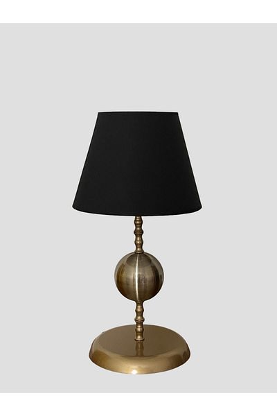 asellus Stylish Metal Globe Detailed Lampshade - Decorative Table Lamp for Living Spaces, Bedroom and Office