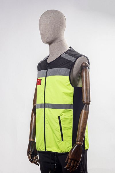 Huğlu Waterproof Biker Vest with Applique and Reflector Detail - 2 SIZES