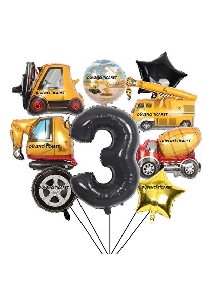 DÜVENCİ TİCARET İNŞAAT TEMALI İŞ MAKİNALARI TAMALI YAŞ BALON SET