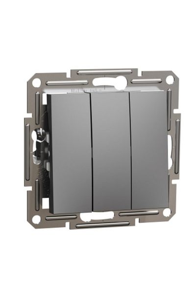 Schneider Electric شنايدر إيف2100171 - مجموعة مفاتيح ثلاثية من Asfora Anthracite