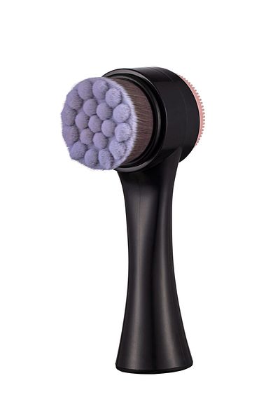 Store Ergonomic Double Facial Cleansing Brush - Face Cleansing Brush - With Handle - 024 -8690604597895