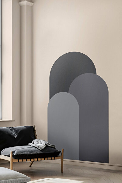 Plustablo Bohem Oval Boho 3'lü Duvar Sticker, Kendinden Yapışkanlı Bohem Duva...