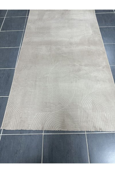 Merinos Leaf Joy Kaymaz Taban Rölyef Bej Halı