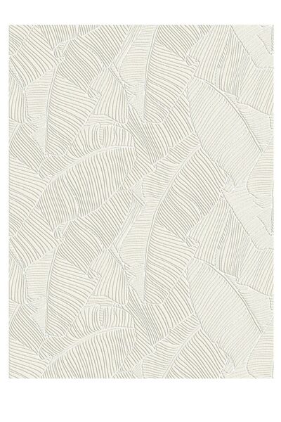 Merinos Rölyef Garden Krem Modern Kaymaz Halı