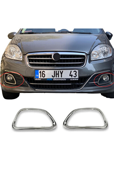 EMTEK Fiat Linea Krom Sis Farı Çerçevesi 2 Prç. 2012 Ve Üzeri P.çelik