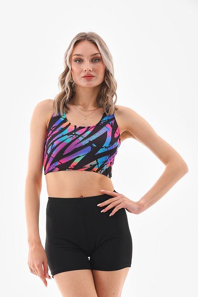 segiza Black Brush - Bikini-Badeanzug mit Shorts und Aufnäher