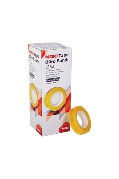 Noki 5 Packs (60 Pieces) 12mmx33m Transparent Office Tape Money Tape