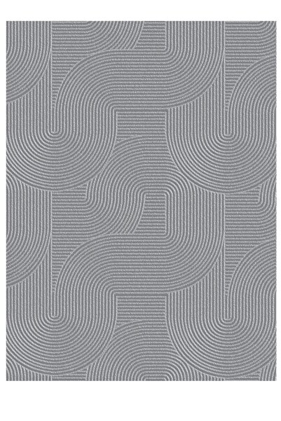 Merinos Rölyef Joy Gri Modern Kaymaz Halı