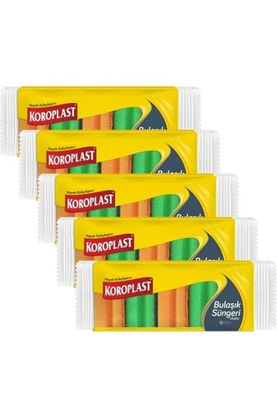 Koroplast Corrugated Dish Sponge 5 Pieces X 5 Pieces