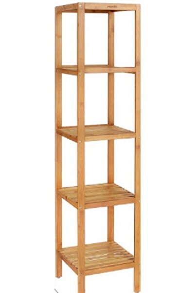 DEMBEY AHŞAP ATÖLYE 5 Raflı Doğal Ahşap Çiçeklik Çok Amaçlı Raf Düzenleyici K...