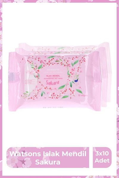 Watsons Sakura Wet Wipes - 3X10 Pieces