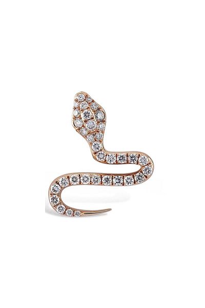 Piano Jewellery 14 Carat Gold Snake Diamond - Piercing Sold as One