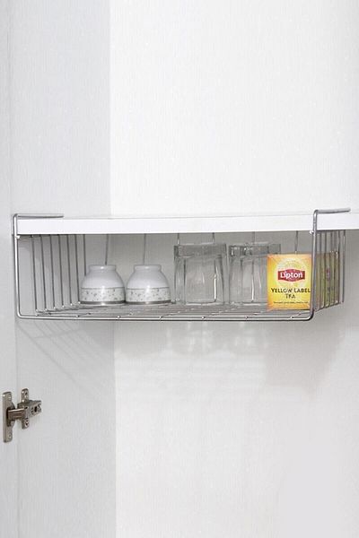 KARTEYA 3 τεμαχίων Εσωτερικό ντουλάπι Kangaroo Rack Steel Basket Hanger Rack Organizer Καλάθι κάτω από το ράφι Καλάθι 1ης ποιότητας
