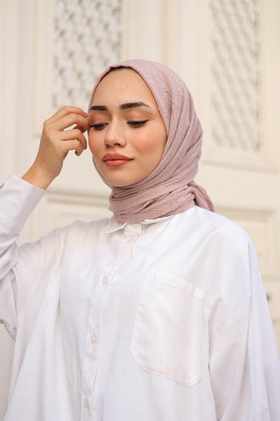 shalby Bamboo Crash Shawl Powder Hijab