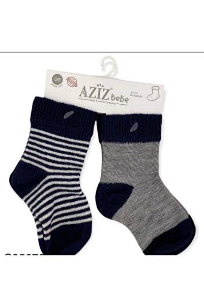 Aziz Bebe جوارب قطنية للأطفال الرضع مكونة من قطعتين