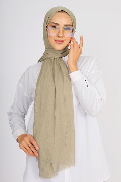 shalby Hijab Bamboo Crash Shawl Pebble