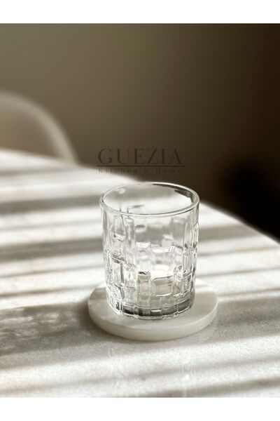 GUEZIA Kristal Desen Cam Bardak | Sunum Bardağı | 1 ADET