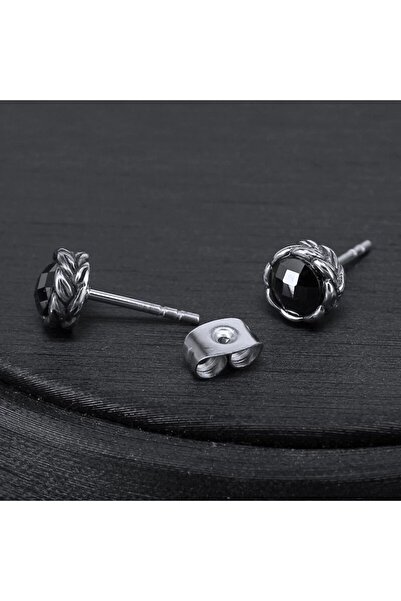 Viking Yaprak Motifli Küçük Boy Vintage Mini Zirkon Taşlı Çivi Model Paslanma...